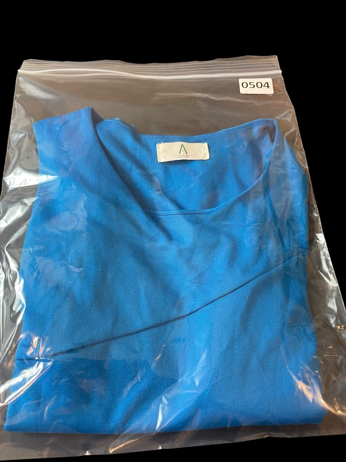 Blue Stretchy With Satin Lined Blue Tiered Sleeveless Athletic Look Dress S