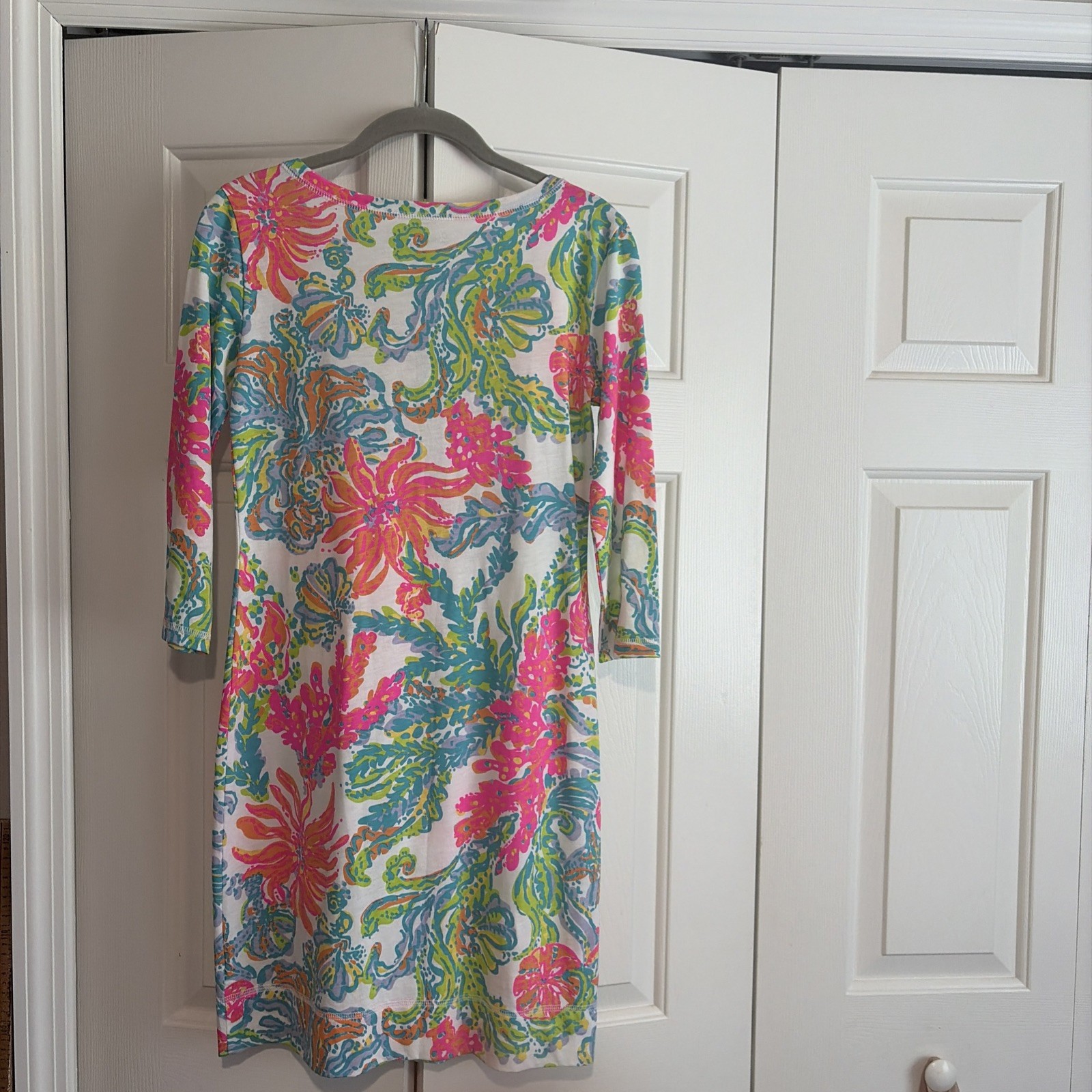 LILLY PULITZER Palmetto V-Neck T-Shirt Dress Casa Marina