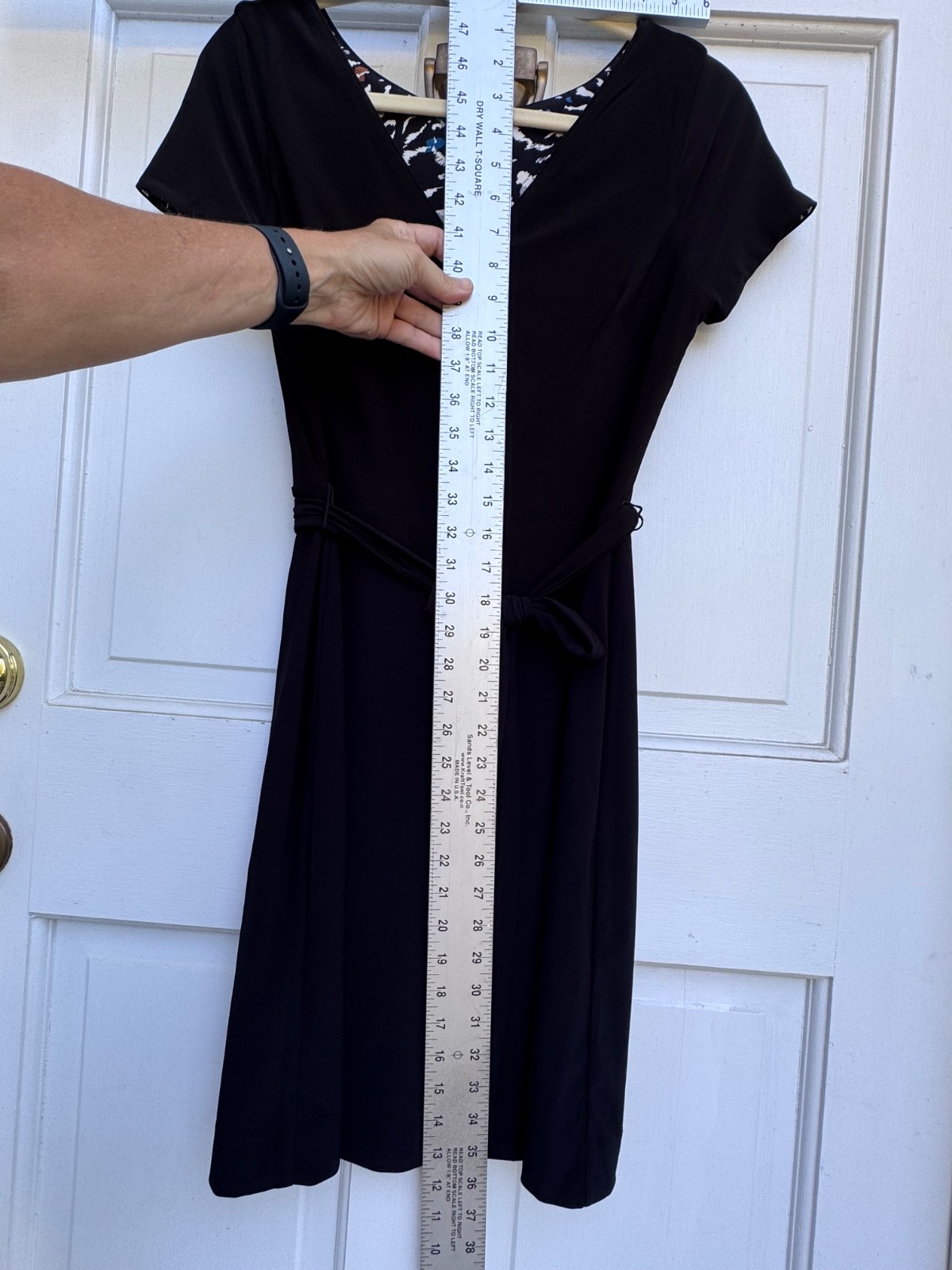 NWT WHBM Reversible Black Abstract Print Travel Dress XS $110