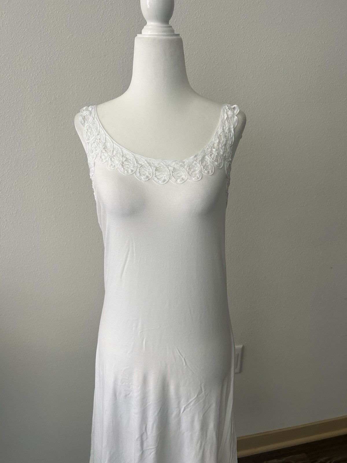 Vintage Spiegel White Lace Coverup Dress Y2K Feminine Romantic Coquette Fairy