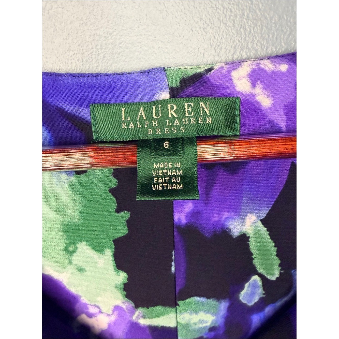NWT Lauren Ralph Lauren Watercolor Floral Cowl Neck Cocktail Dress | Size 6