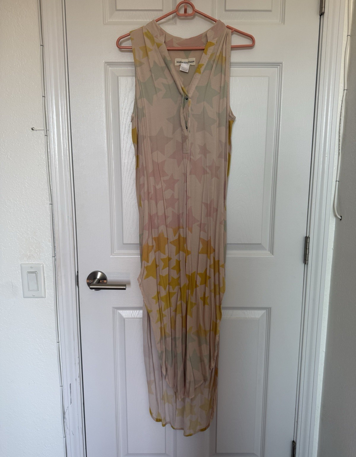 Mara Hoffman XS Star Geometric V-Neck Sleeveless Dress
