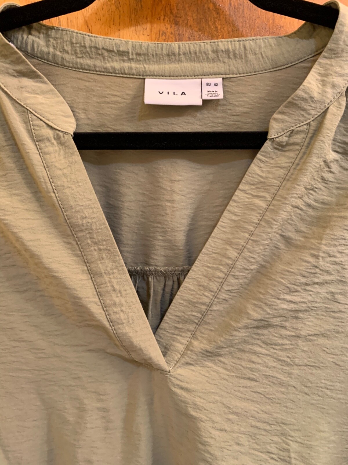 VILA Green Long Sleeved Lightweight Loose Viscose Relaxed Tunic Top Women’s L