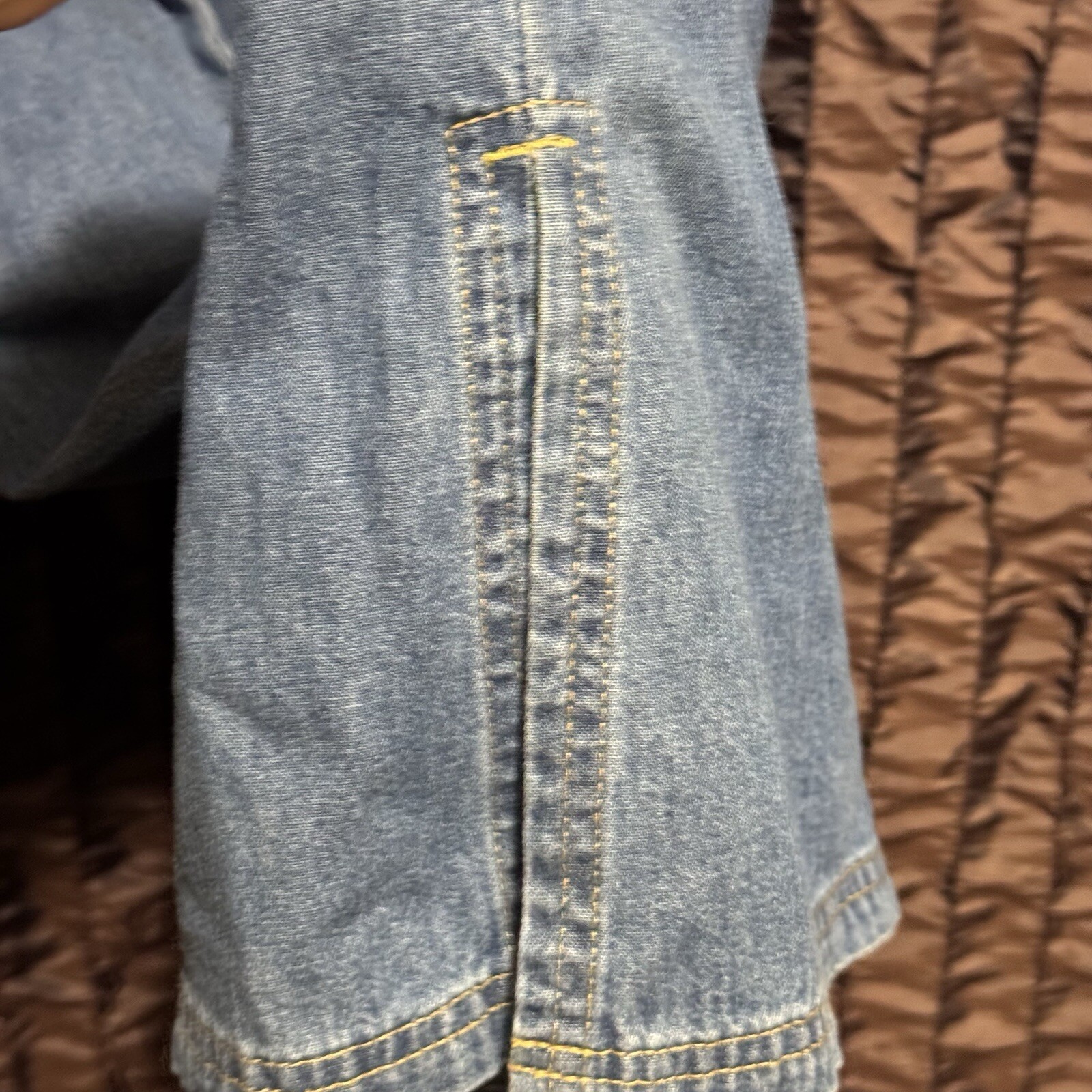 Sag Harbor Sport Petite Light Wash Denim Jumper Women’s Petite M Pockets Vintage