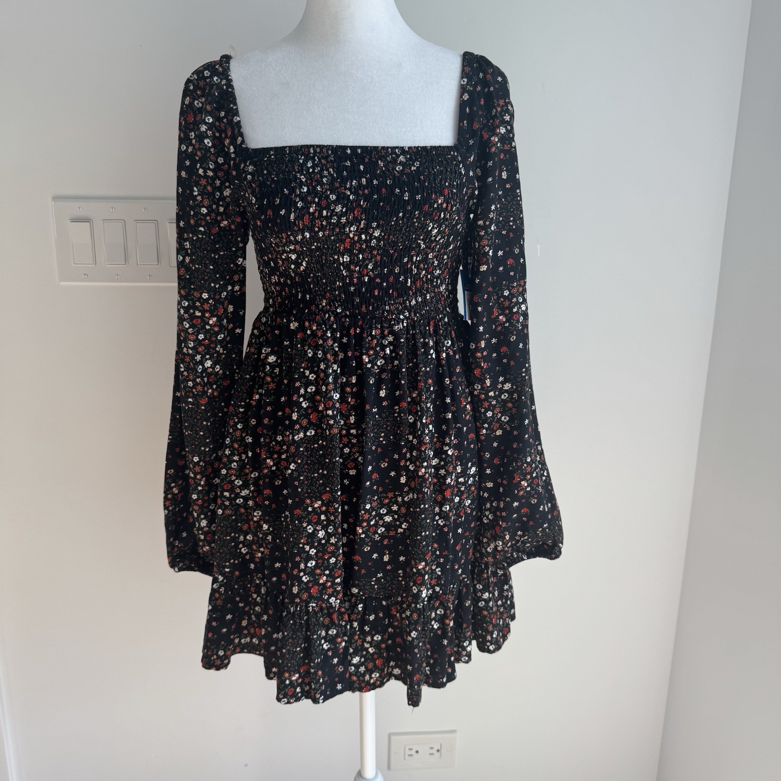 Arizona Jean & Co Mini Floral Print Dress Women’s XS NEW Boho Festival Cowgirl