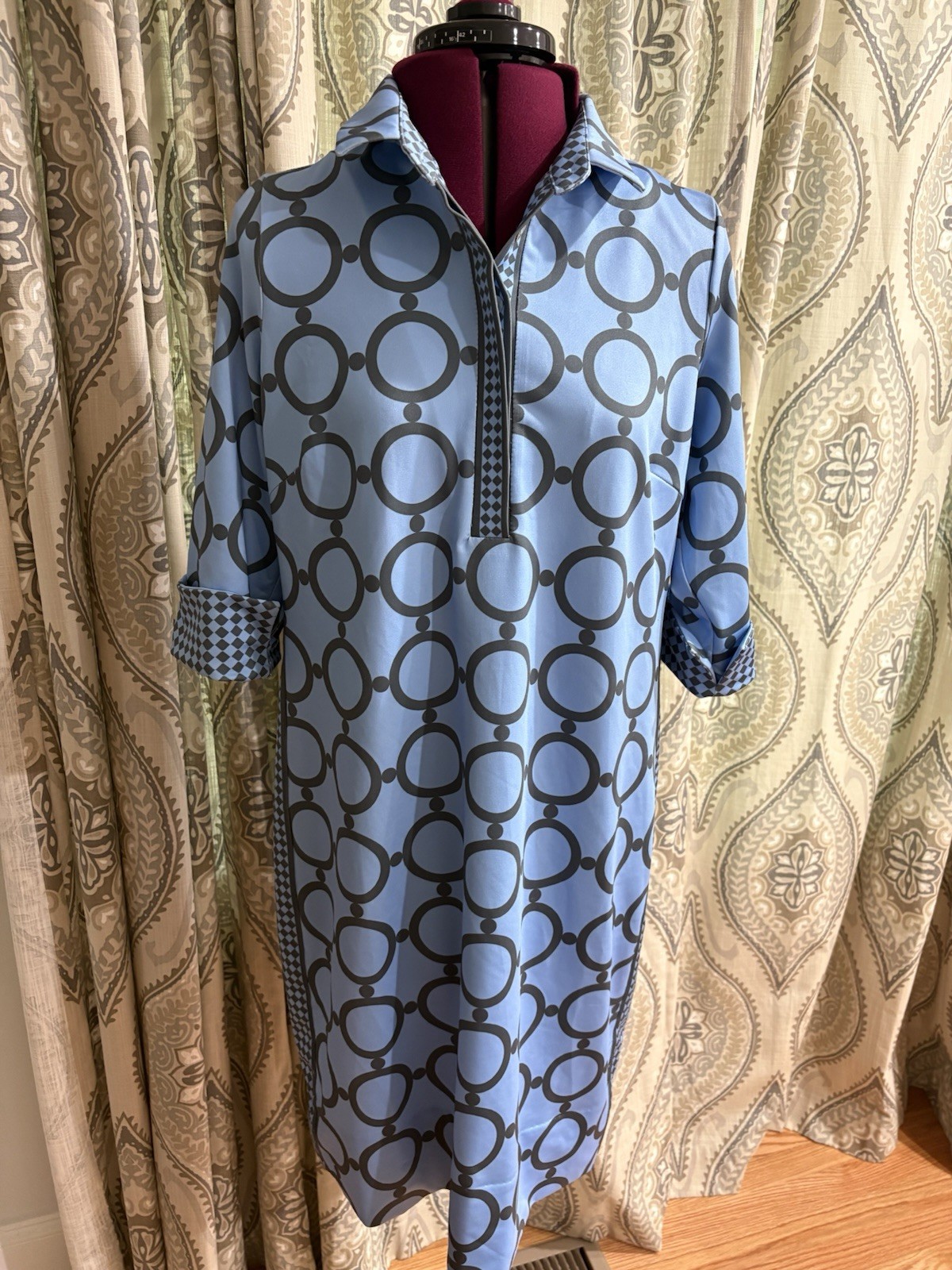 Gretchen Scott Dress Periwinkle Gray Ladies Medium