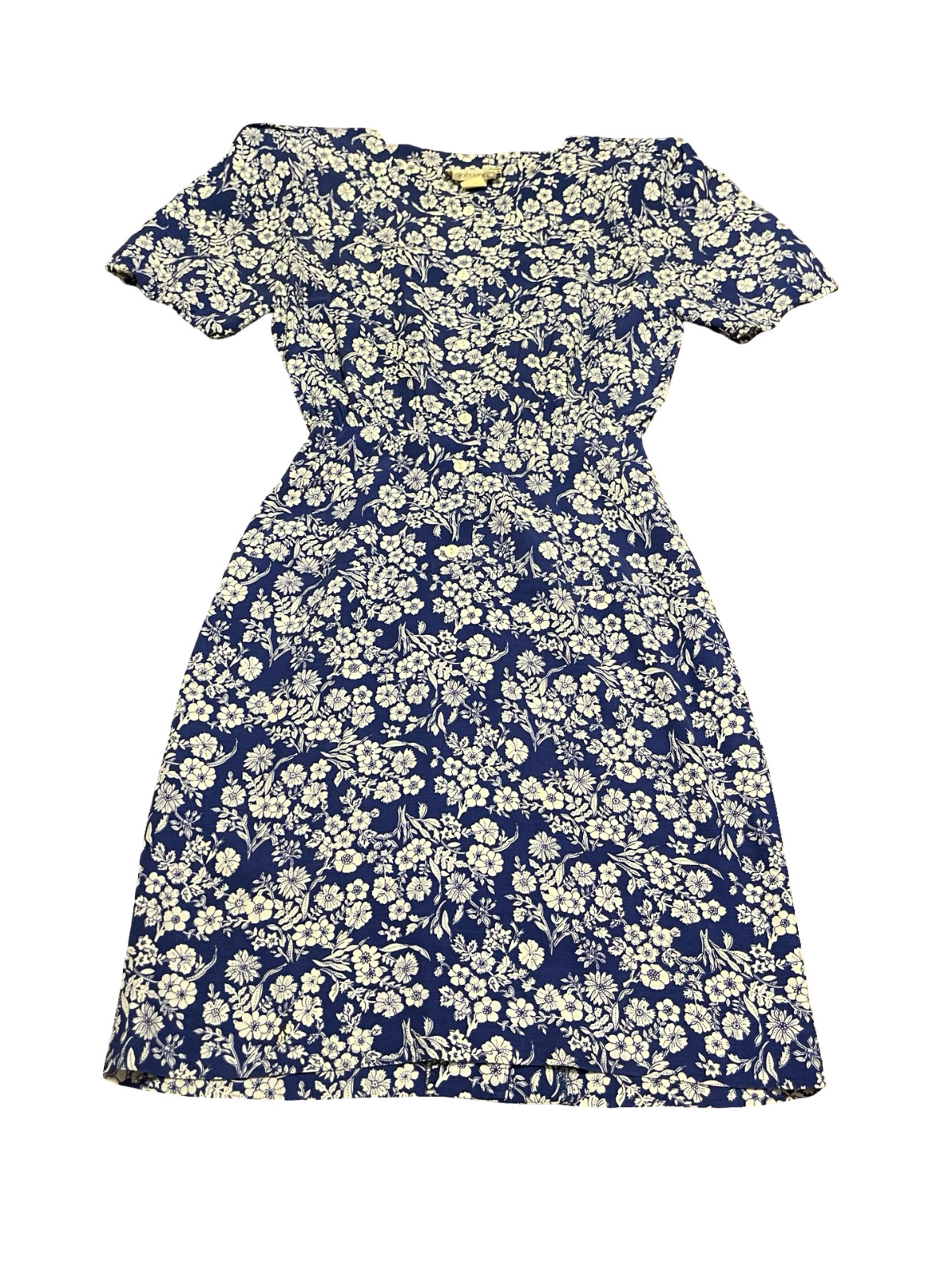 🔥 VINTAGE Jane Singer Floral Button Dress, Petite 2 GUC ! 🔥