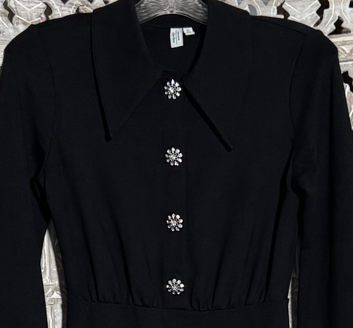Paris Atelier & Other Stories Elegant Black Long Sleeve Mini Dress SZ XS