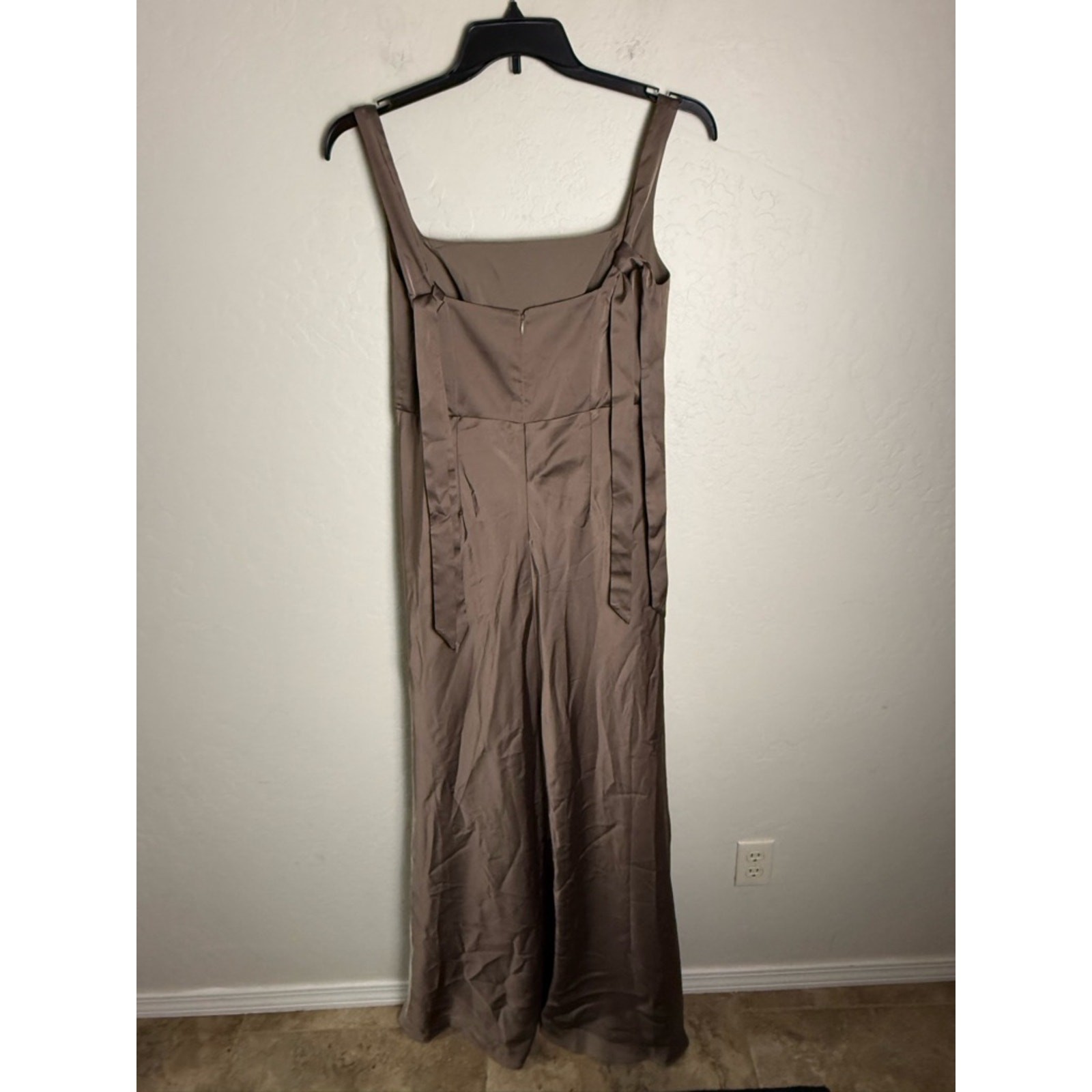 Birdy Grey Alex Dress Matte Satin Mocha Brown Large NWT