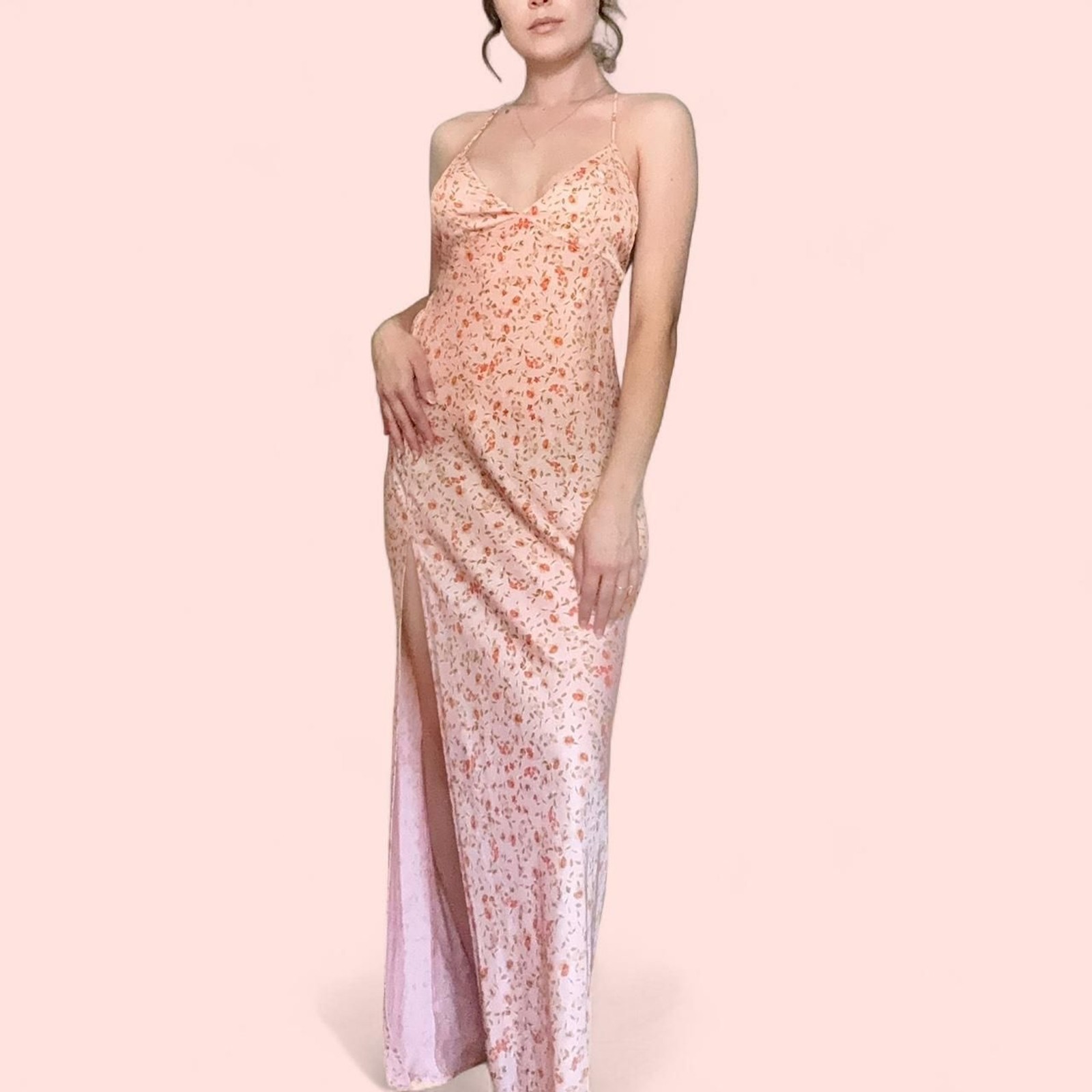 ✨ Shiny Floral RESA Slip Maxi Dress ✨