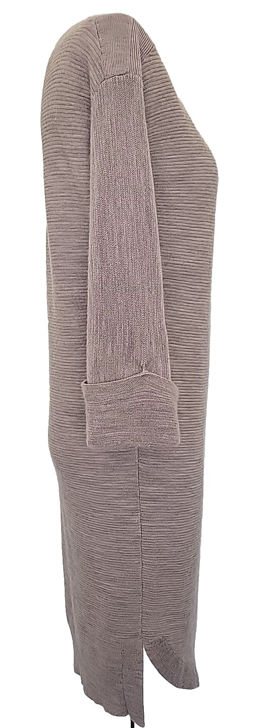 All Saints Merino Wool Sweater Knee Dress Small Heathered Toffee Boat Neck