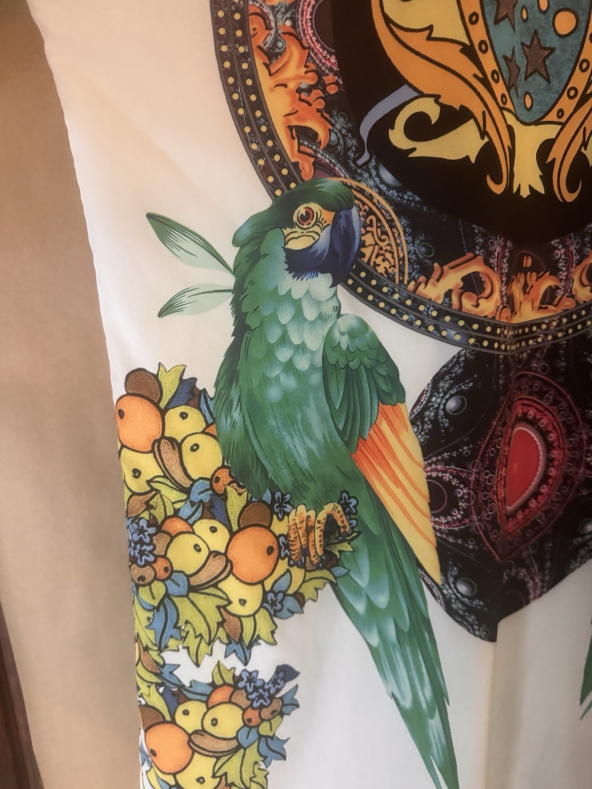 Medusa Parrots Cherubs fruit Super Soft Button Down Collared Shirt Dress 2XL