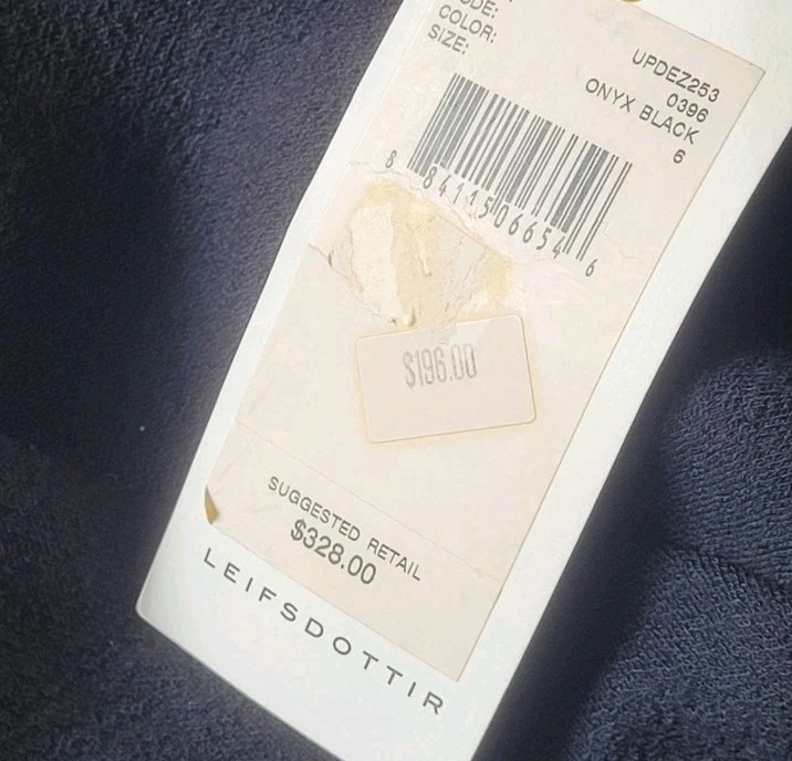 NWT Anthropologie Leifsdottir Vortex Pucker Wool Dress Black Size 6 Flawless