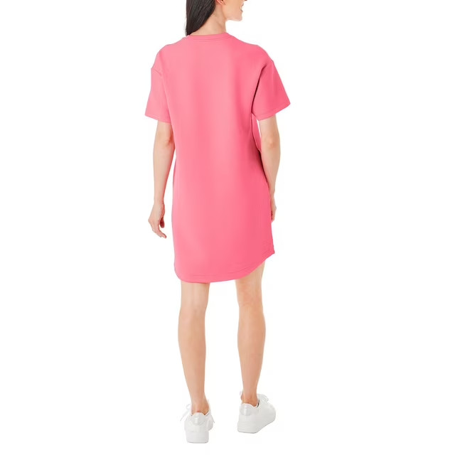 Member’s Mark Women’s Ribbed Short Sleeve Sandwash Dress Size XL Pink