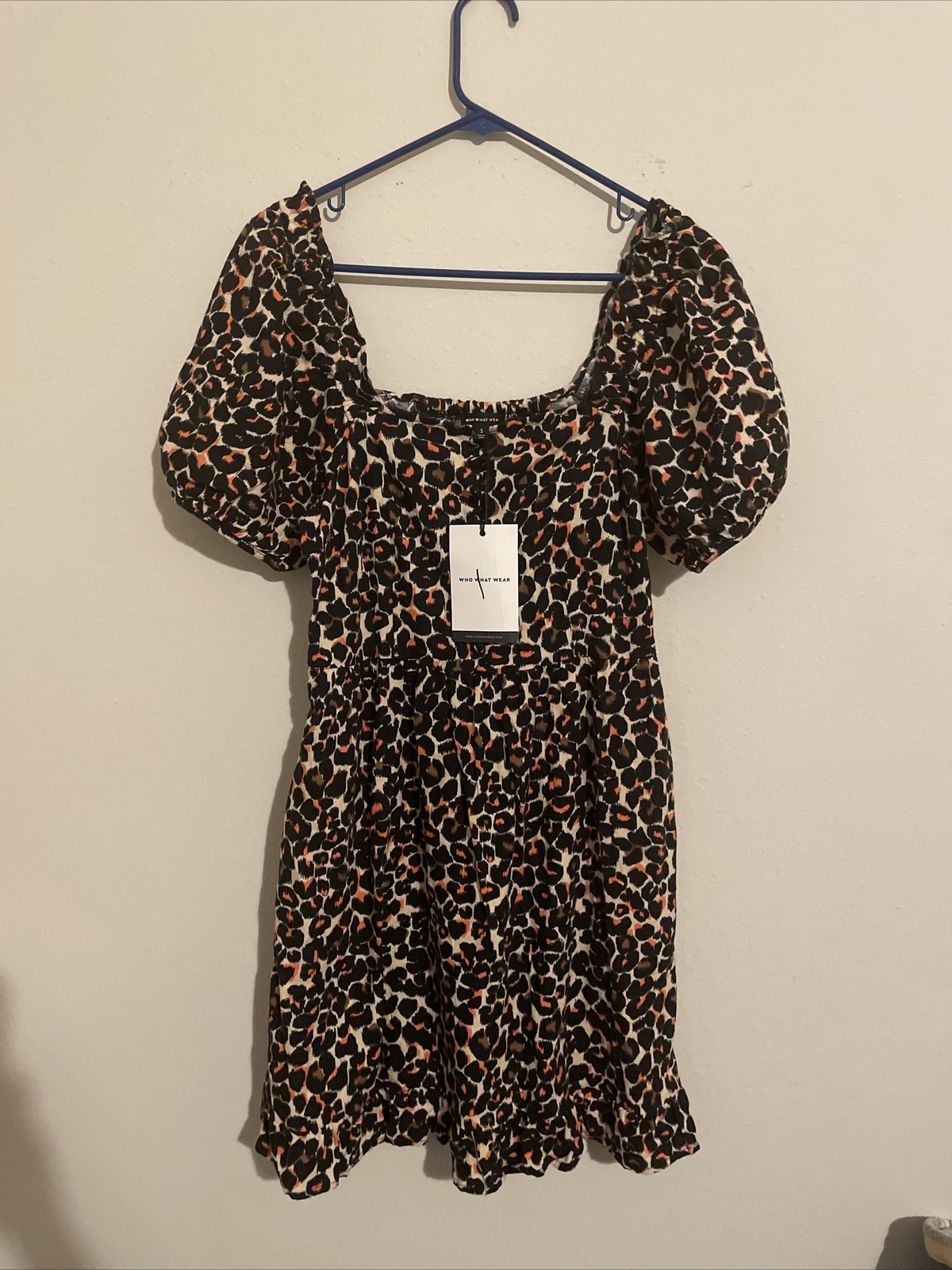 Who What Wear Women’s Stretched Leopard Animal Print Dress W/ Pockets,Sz S NWT