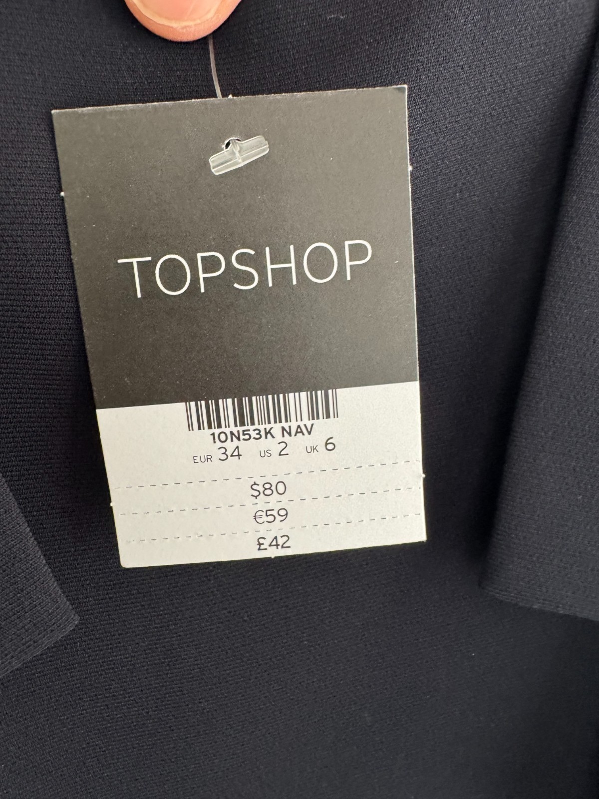 NWT Topshop Navy Cold Shoulder Ring Strap Shift Dress Women’s Size (US 2 / UK 6)