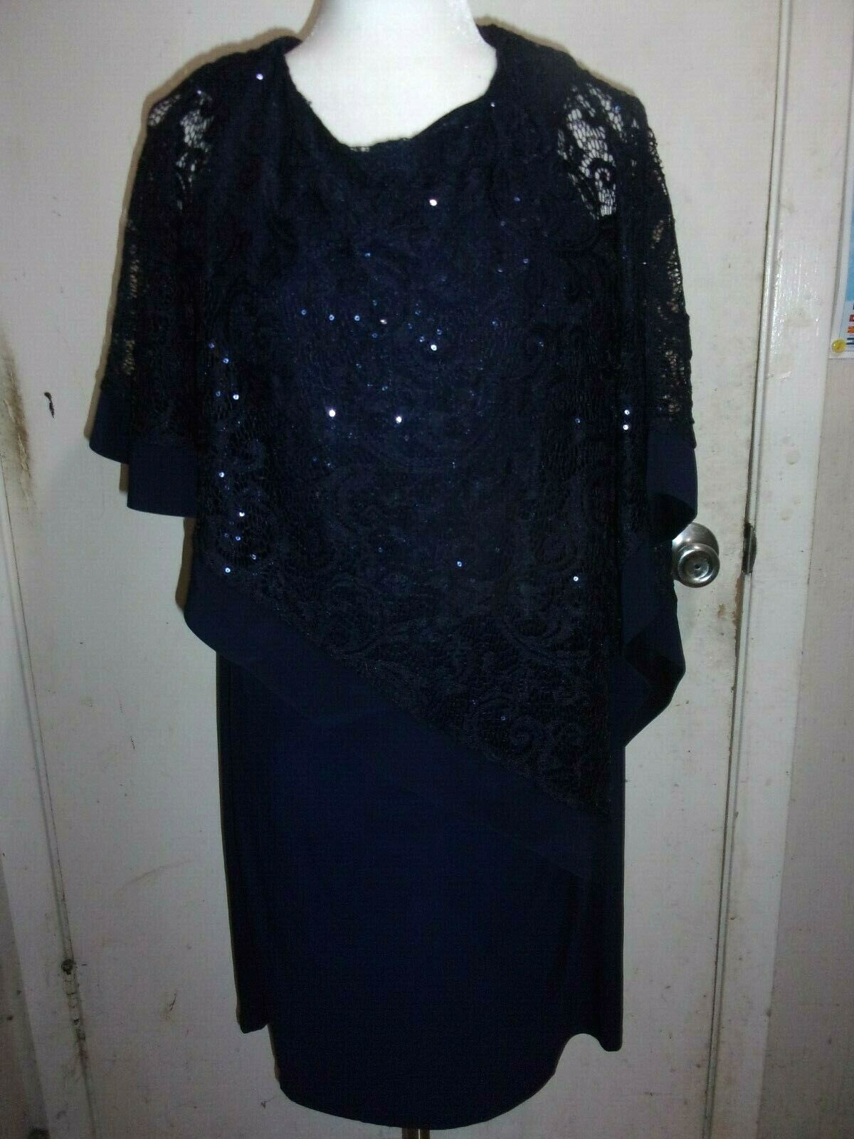 NEW Dressbarn Navy Blue Sequins Formal Dress Sizes 6,8,10,12,14,16 (B272)