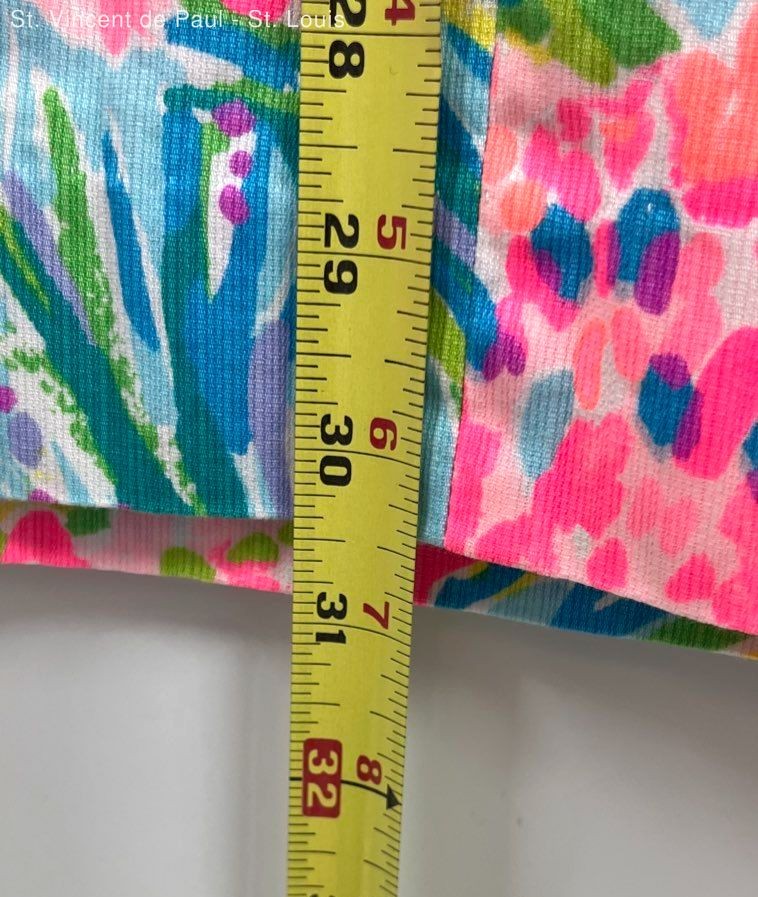 Lilly Pulitzer Womens Gabby Stretch Dress Floral Fan Sea Pants Shift Size 2