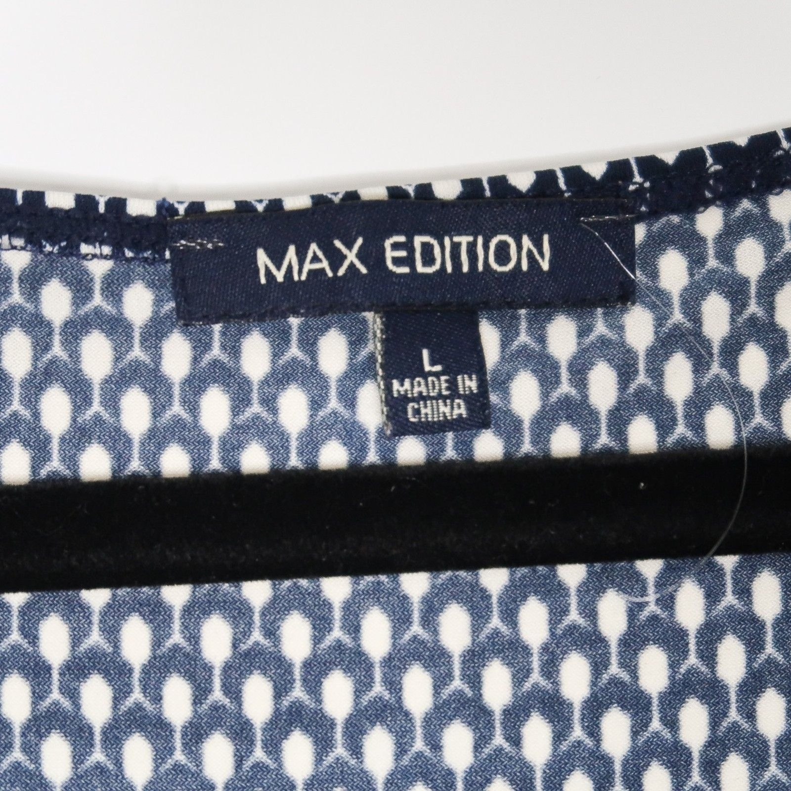 Max Edition Womens Maxi Dress Size Large Blue Green Geometric Print Sleeveless