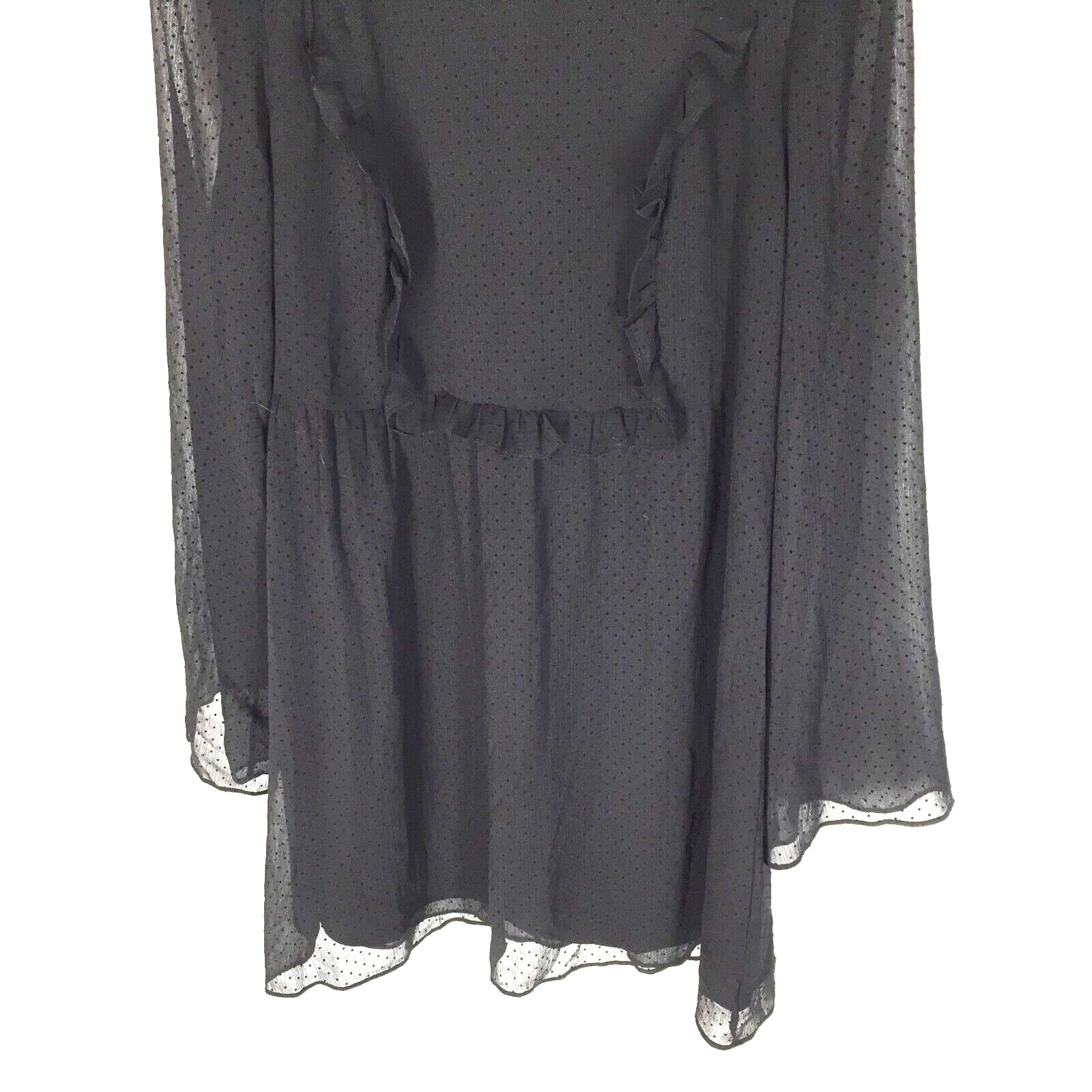 BCBGeneration Black Mini Dress Size Small Ruffle Detail Spring Summer NEW NWT