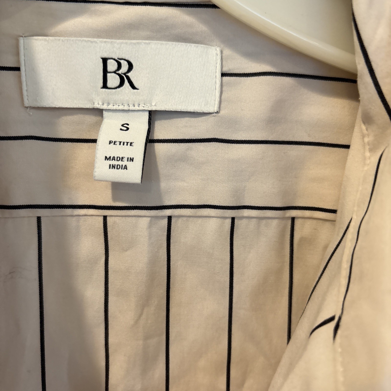 Banana Republic Cotton Poplin Maxi Long Shirt Dress Ivory White Black STRIPE S P