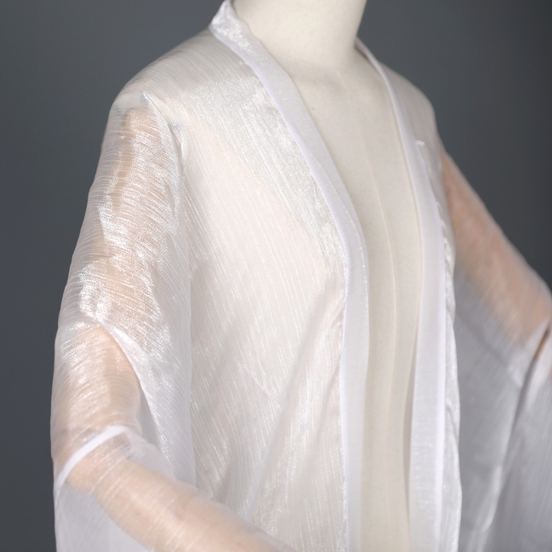 Hanfu Clothing Shiny Chiffon Cloak Wide Sleeved Coat Cape Chinese Costume