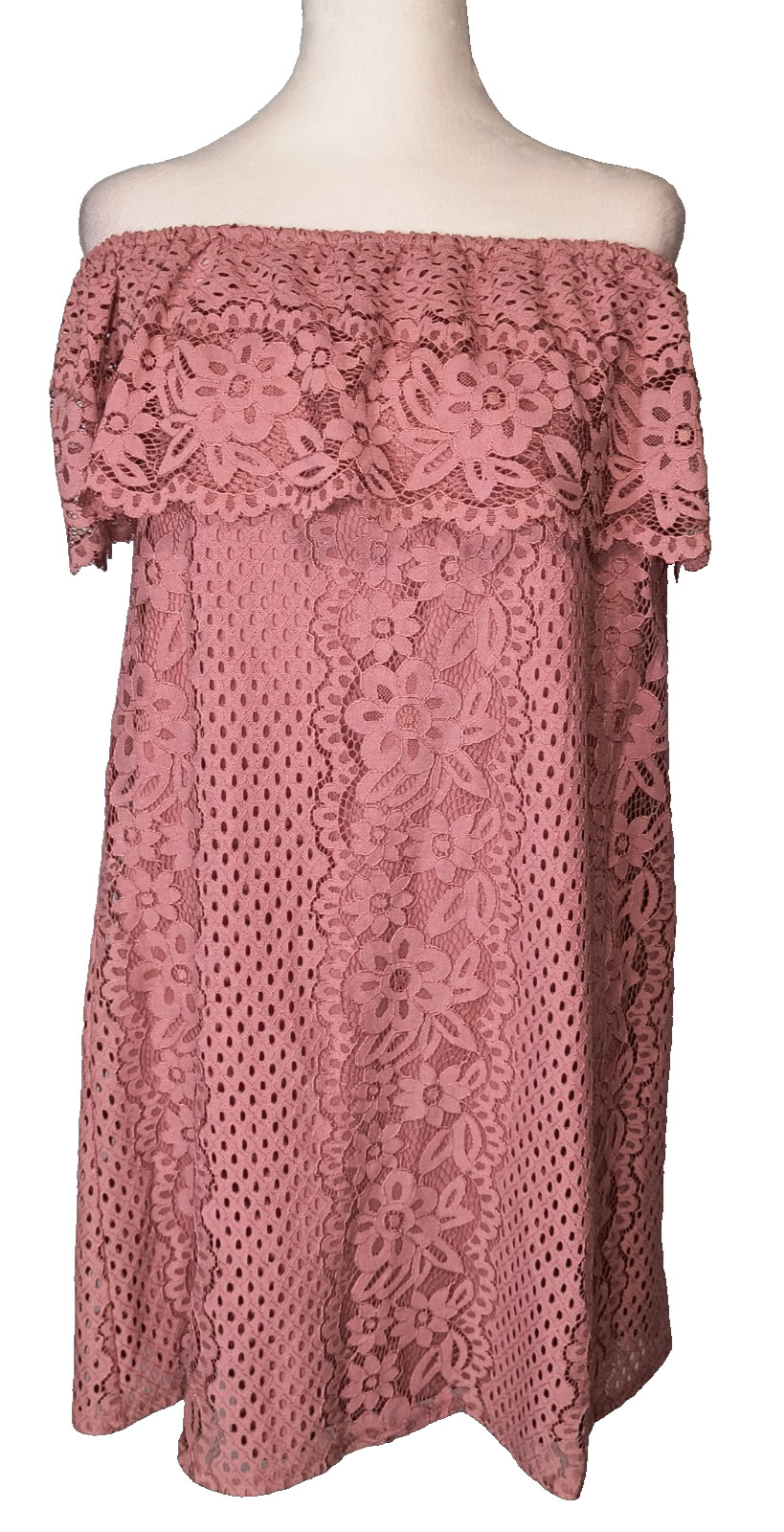 NWT – Love Fire Dress Size Medium Cut Out Floral Off the Shoulder Lined