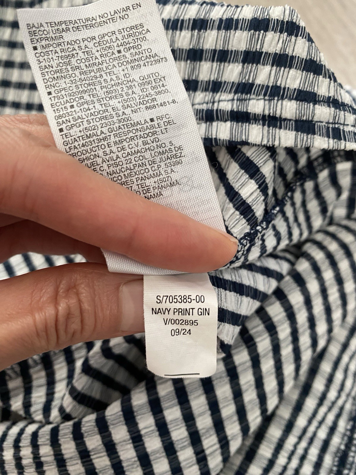 Old Navy Gingham Smocked Midi Dress in Navy White Size L cottagecore prairie