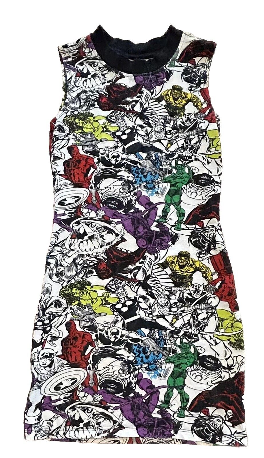 Marvel Comics Small Tank BodyCon Fitted Stretch Dress RN 71868 Hero’s & Villains