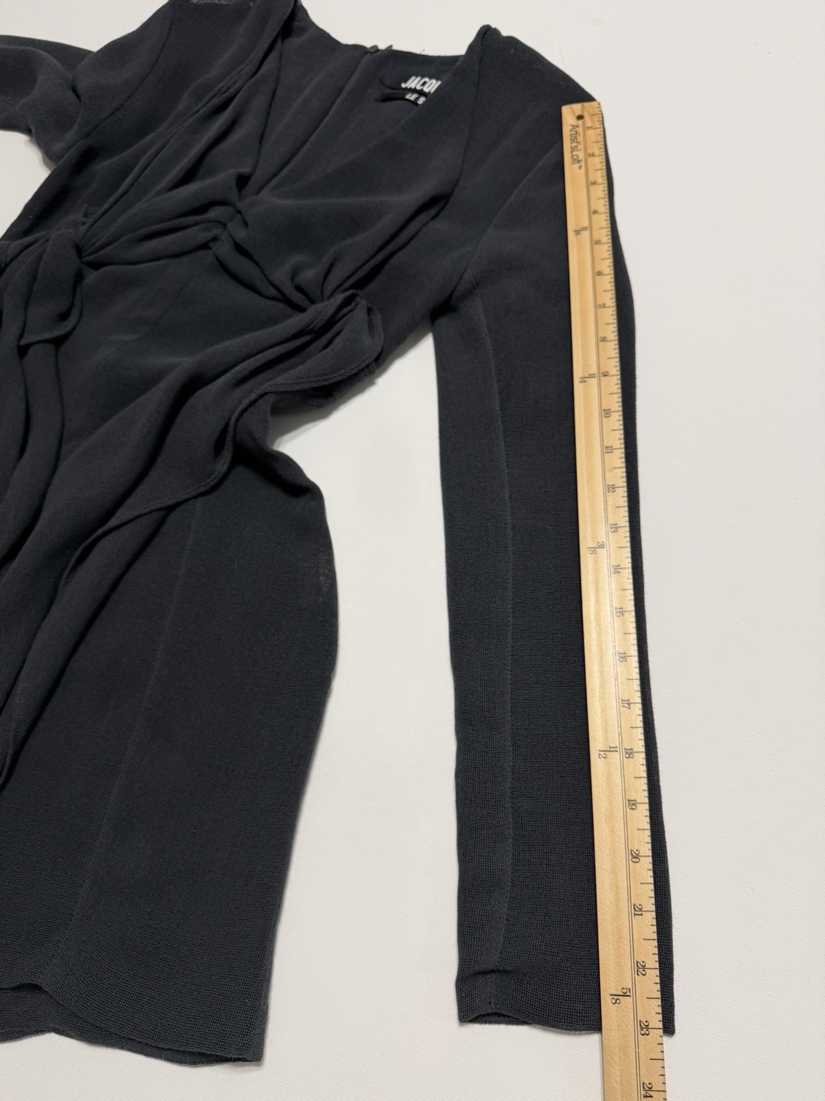 Jacquemus Le Souk Mini Dress Women’s Size 34 Charcoal Gray Polyester Wool Blend