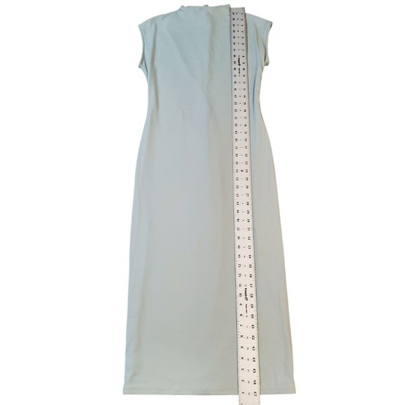 Open Edit Women’s Sleeveless Mock Neck Slit Bodycon Dress Size Small