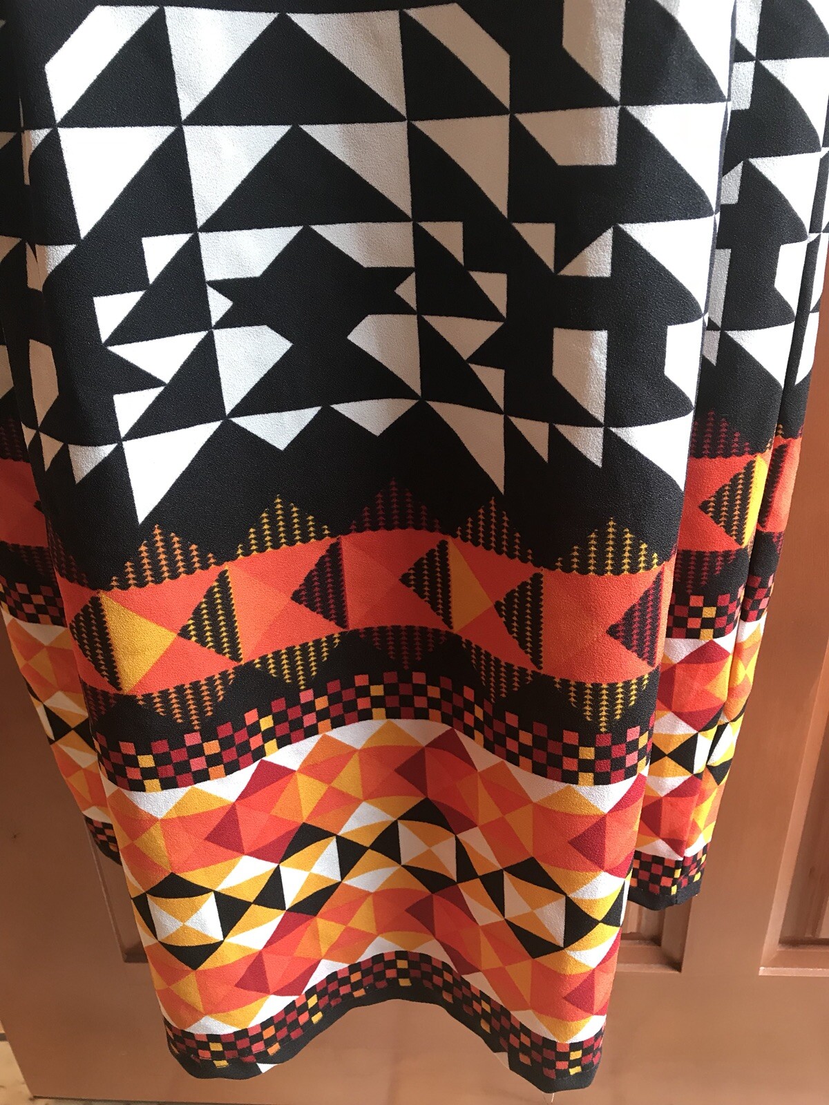 A.N.D Black, White and Multicolor Aztec Sleeveless Summer Dress Sz XL
