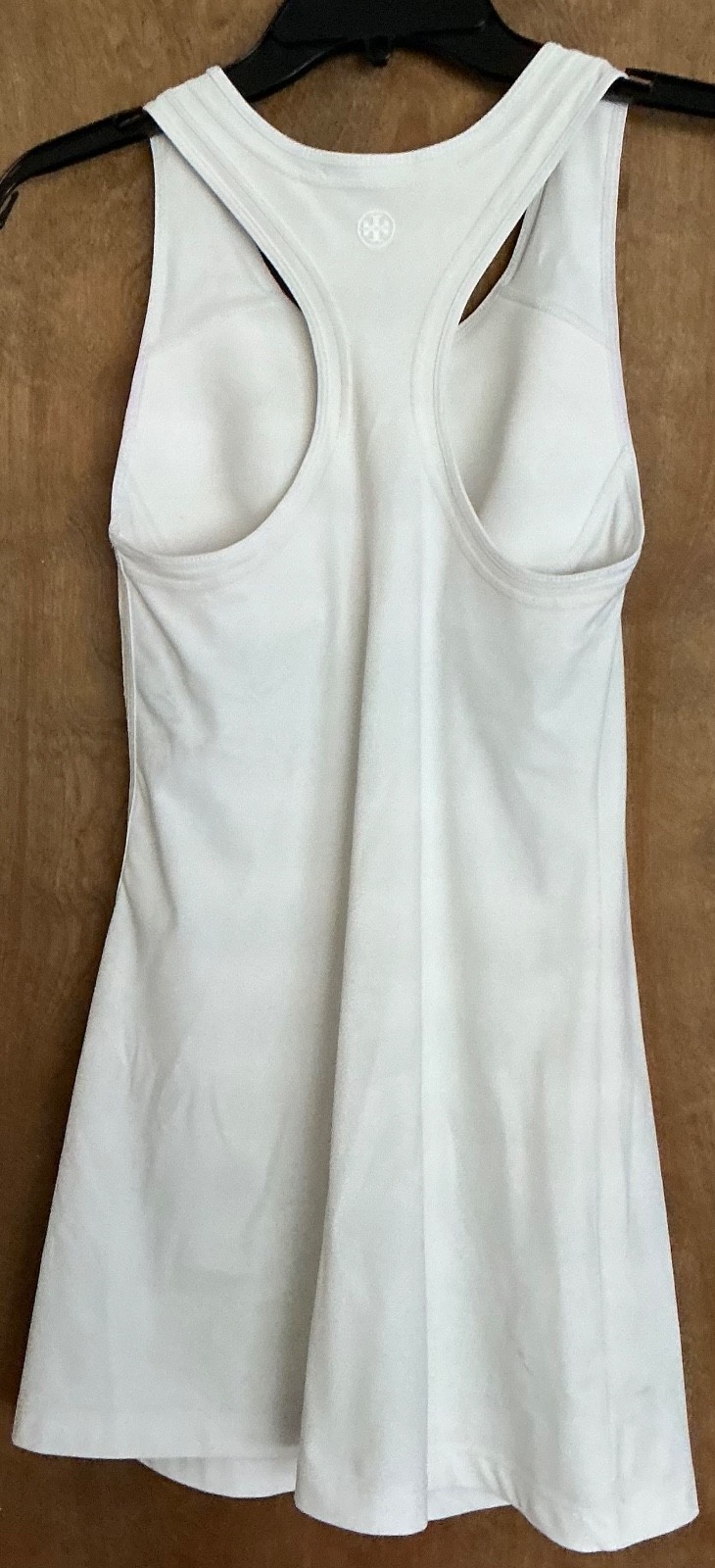 Tory Burch Performance Jersey Racerback Tennis Dress S White Tank Athletic