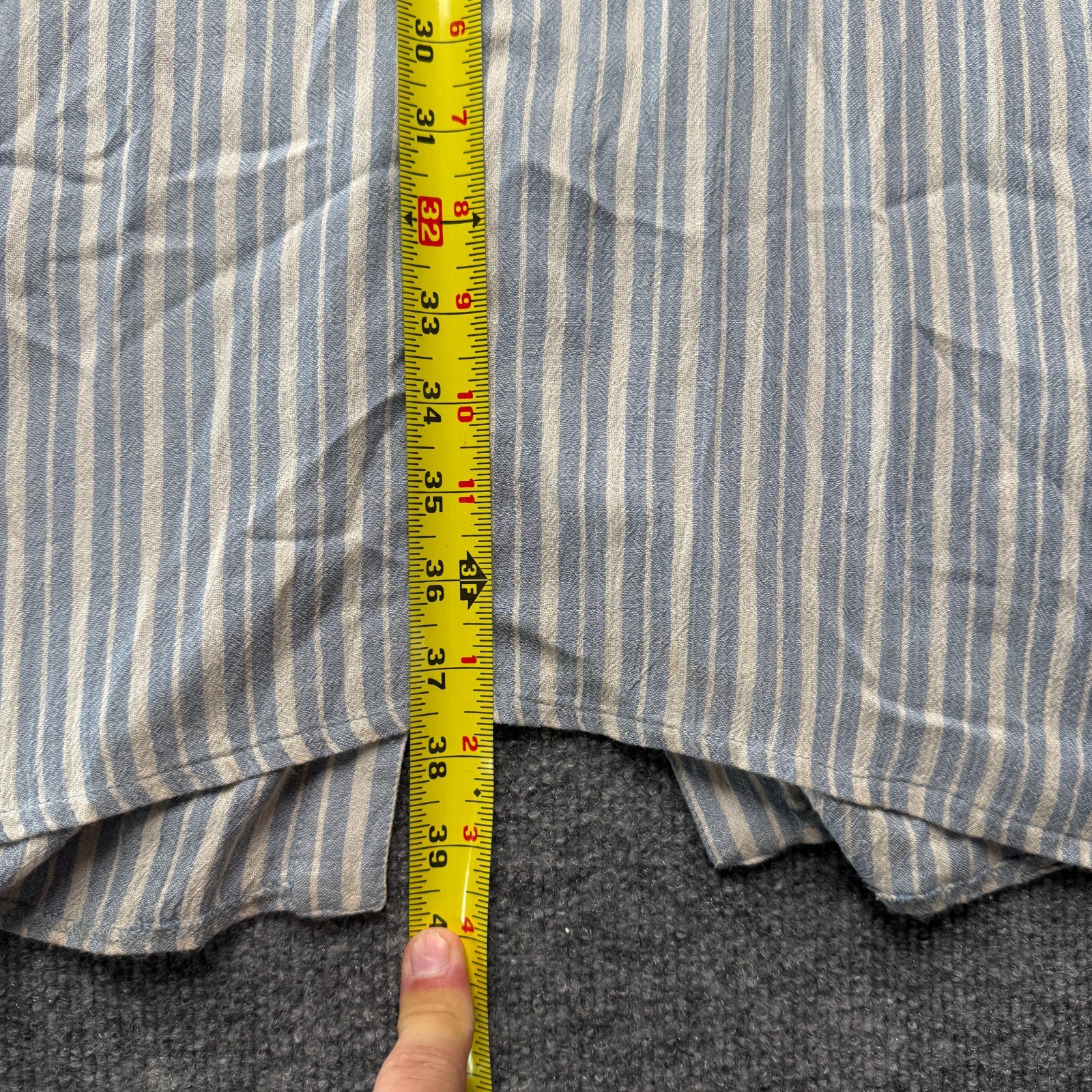 Billabong Medium Striped Sundress Blue Cream Rayon Button Front Cami Midi