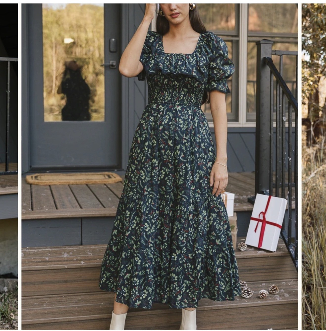 Ivy City Co Women Gracie Dress in Holly Smocked Dress- Size M