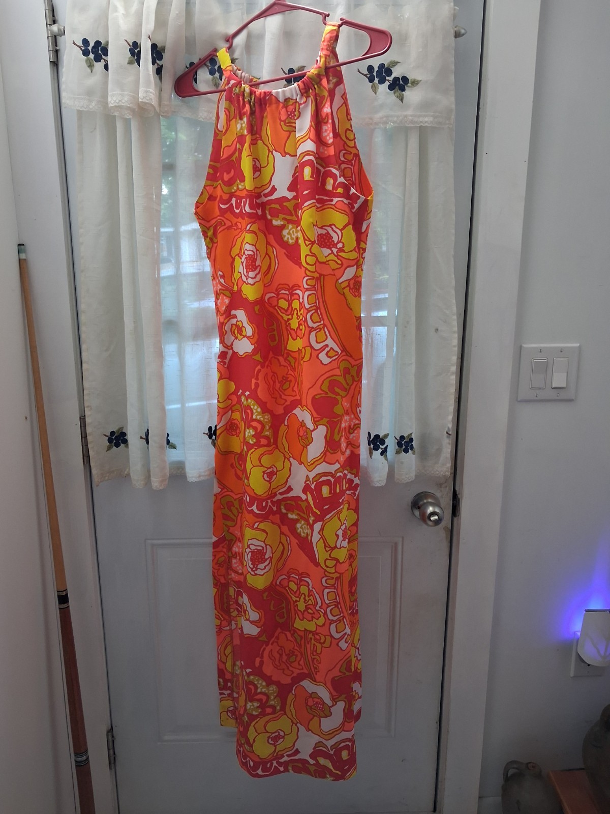 Miami Vintage Maxi Dress bright Print Gala Floral Metal zipper1 0 BRIGHT ORANGE