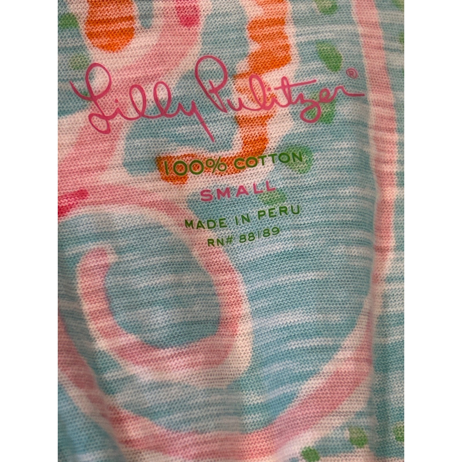 Lilly Pulitzer Jellyfish Jam Cotton Maxi Dress Blue Pink V-Neck Racerback Small