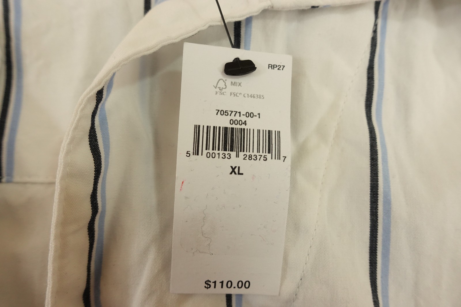 Banana Republic Womens Medium White Navy Stripe Poplin Sleeveless Mini Dress NWT