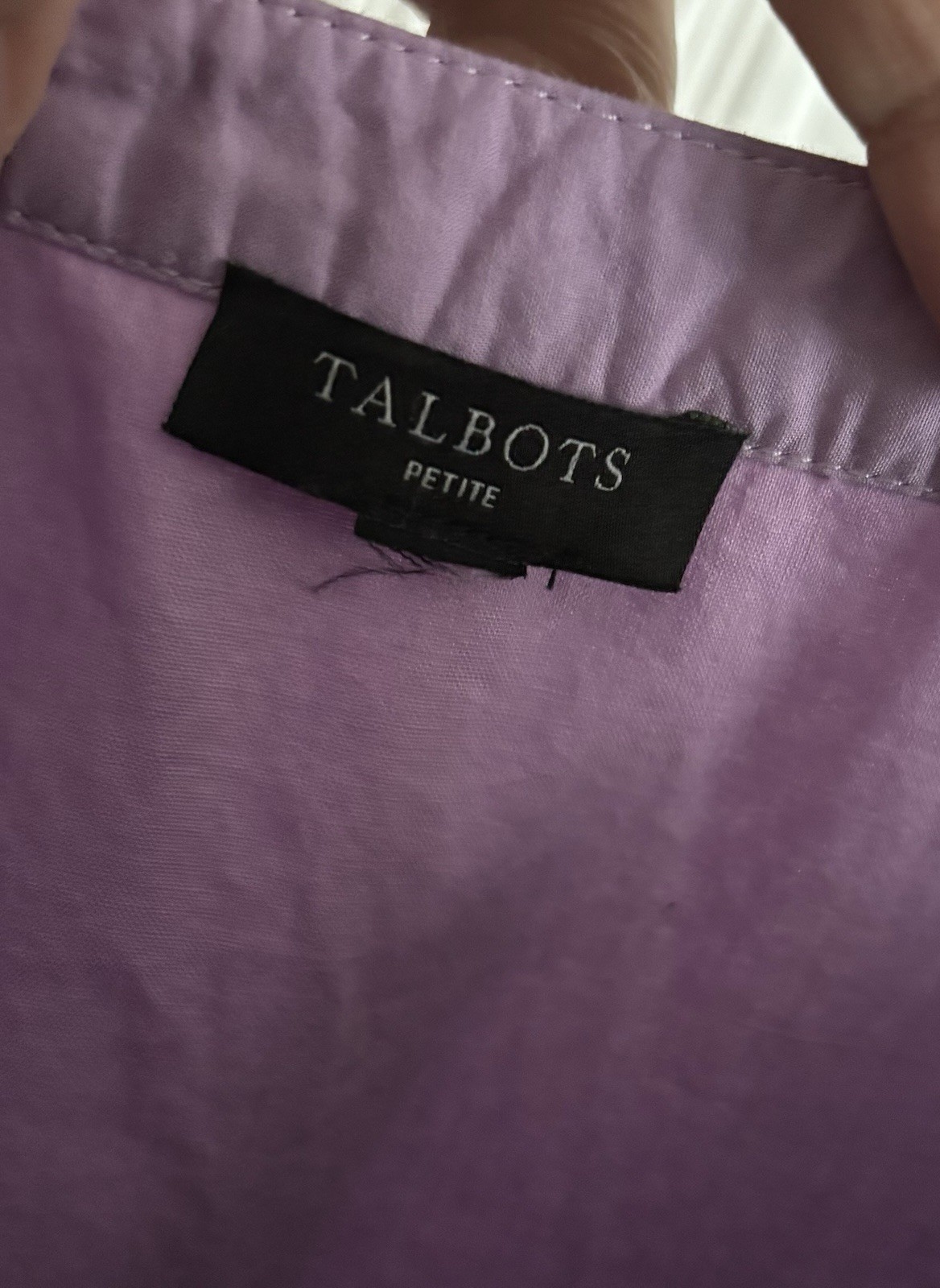 Talbots Petite Size L Shirtdress, 100% Cotton, Lined, Pockets, Eyelet, VGC