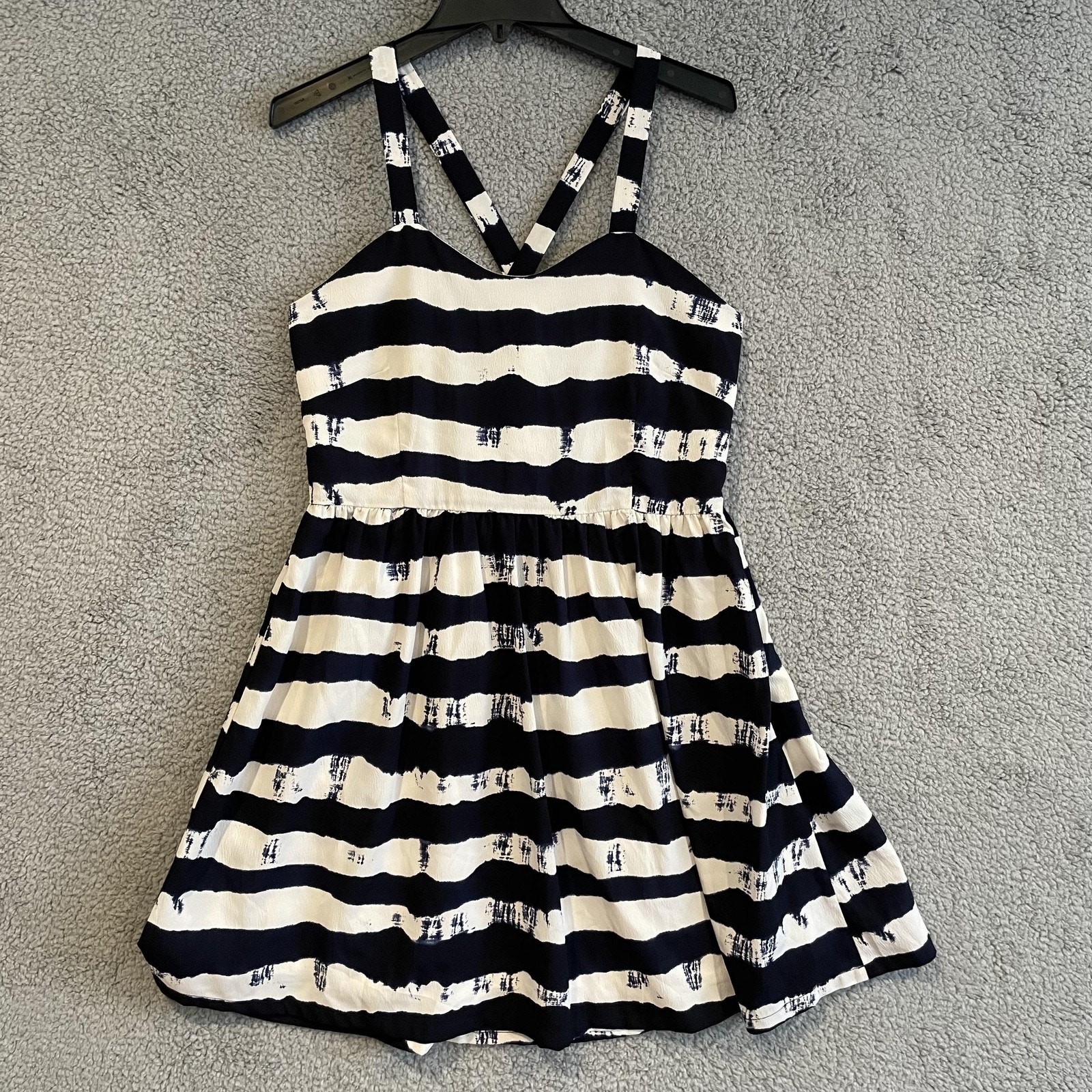 Sugarhill Boutique Dress Womens 10 Nautical Stripe Sundress Sleeveless Summer