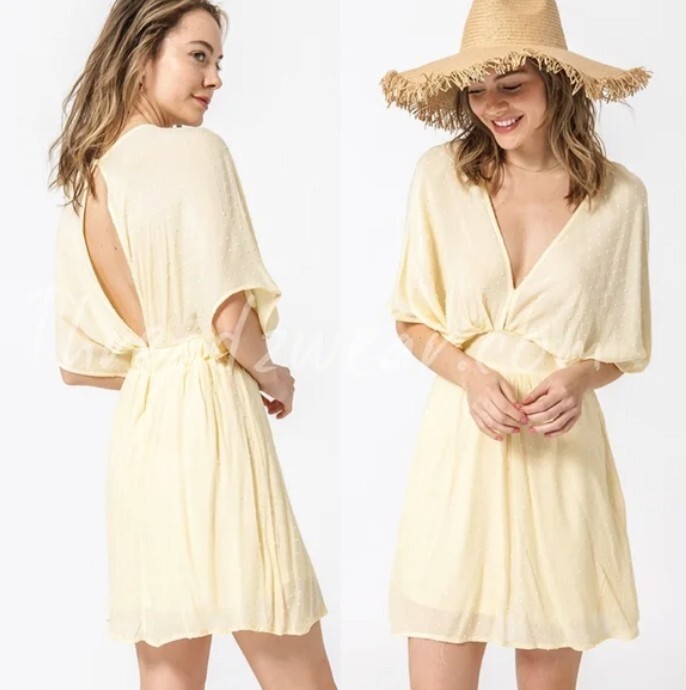 Favlux Kimono Sleeve Dot Dress Women’s Size Medium NEW