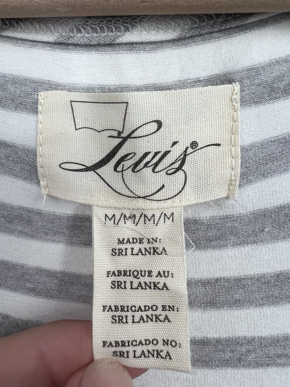 Levi’s Grey Stripe Racerback Maxi Dress Medium NWT