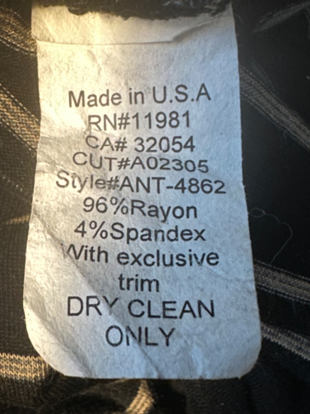 Comfy Bailey 44 Black & Tan Striped Bodycon Cocktail Dress – Rayon – USA – S/4-6