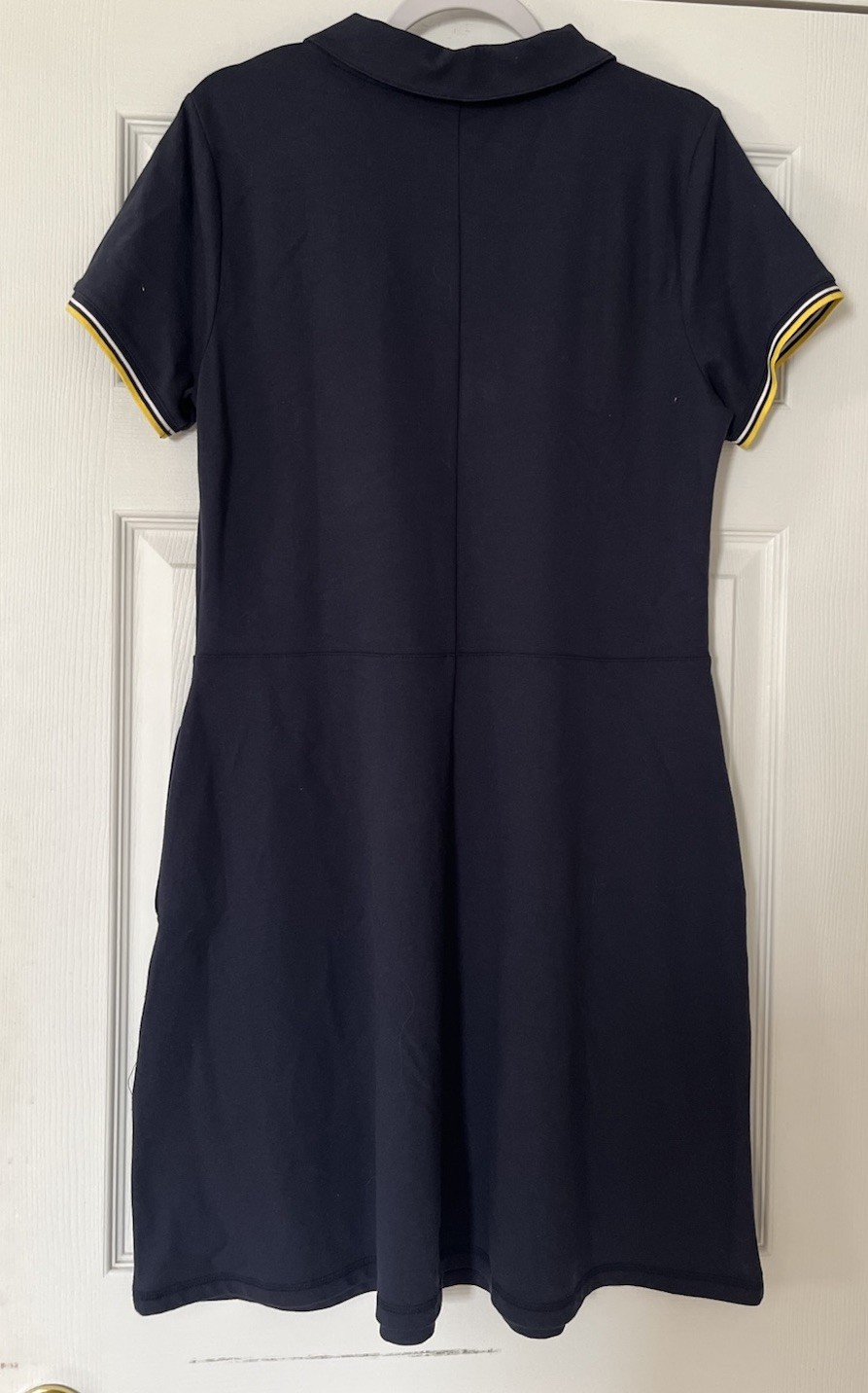 T By Talbots Polo Fit & Flare Dress Size L UPF 50 Tennis Minimalist Preppy Golf