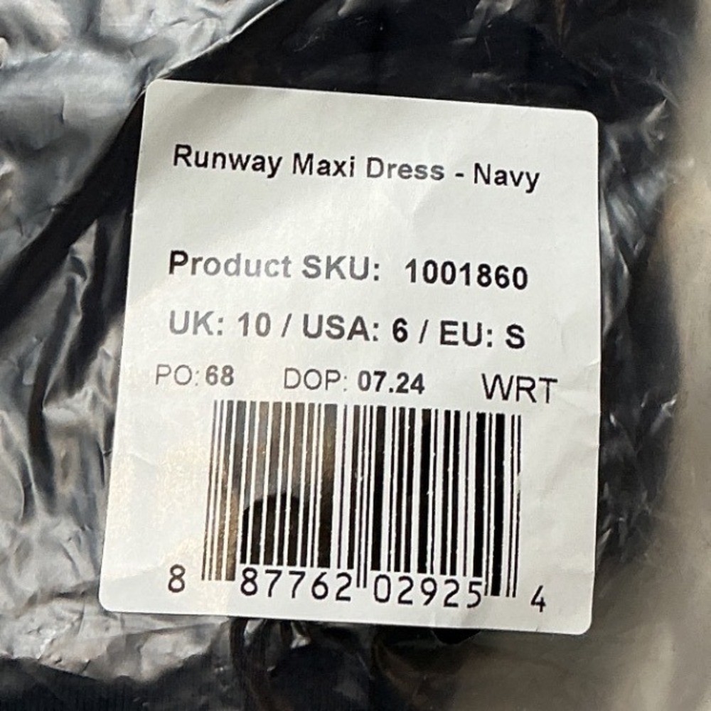 Saint + Sofia Runway Maxi Dress Navy Size 6 New With Tags