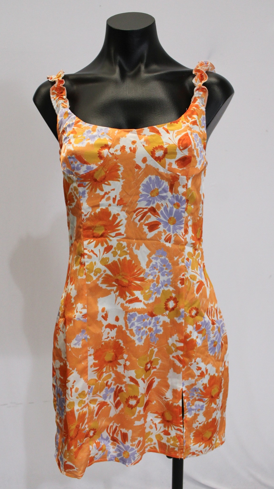 Beginning Boutique Women’s Rihanna Floral Mini Dress AC2 Orange Size 8 (U.S 4)