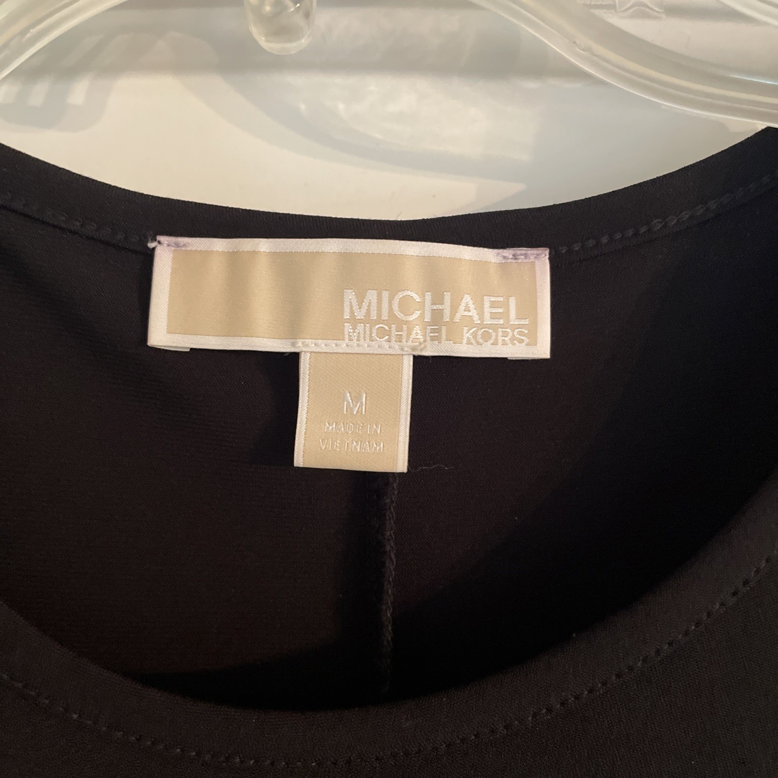 Michael Kors Side Tie Detail Waist Black Size Medium. Short Sheath Mini Dress…