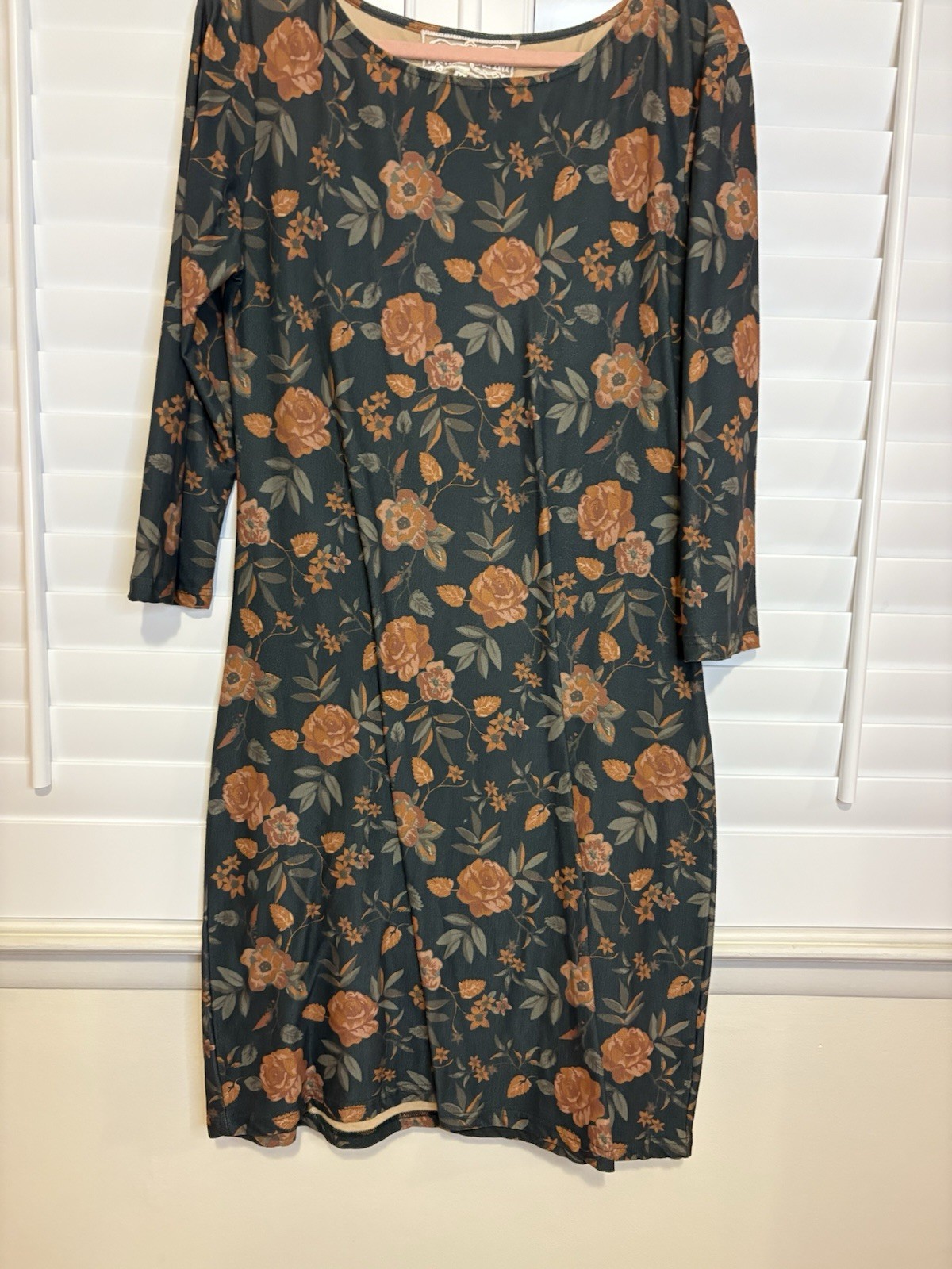 Women’s Floral Print Dress, Pink martini Size Medium