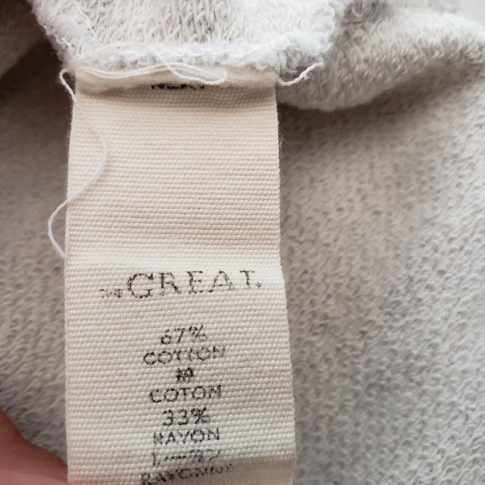 The Great Dress Size 1/S Heather Gray Crew Neck Long Sleeve Cotton Pullover Midi