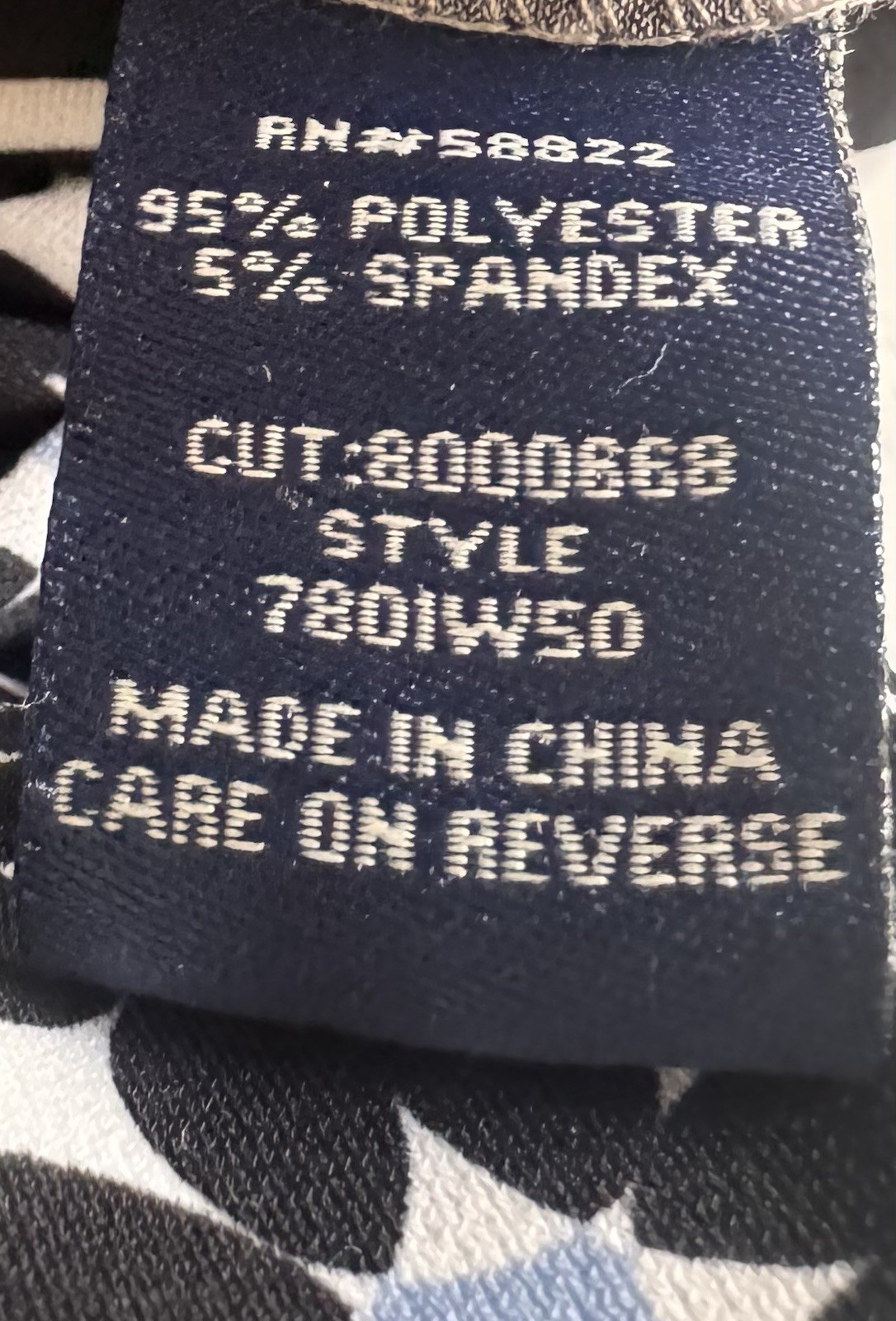 NWT Max Edition Women’s Blue White Black Geometric W/ Belt Stretch XL NEW